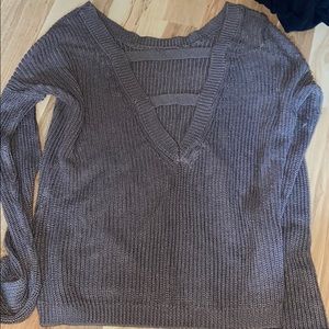 A brown long sleeved